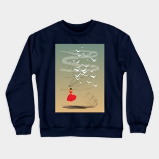 Girl and Birds Crewneck Sweatshirt